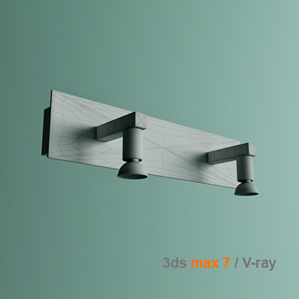 3dsmax modern bathroom lamp - bathroom lamp by lajhar