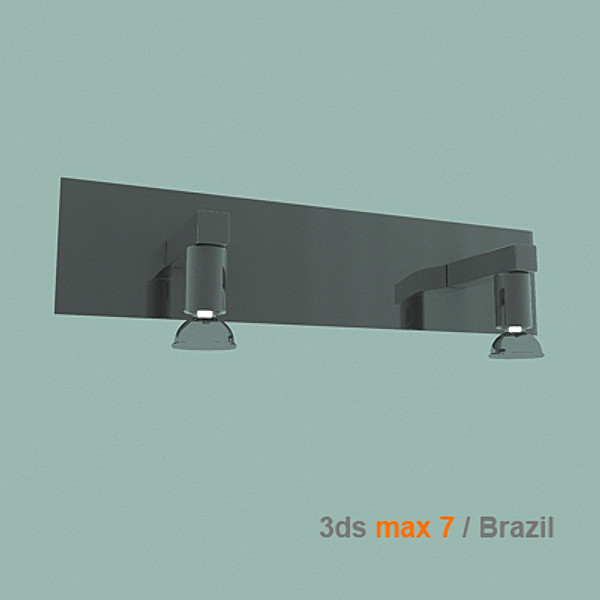 3dsmax modern bathroom lamp - bathroom lamp by lajhar