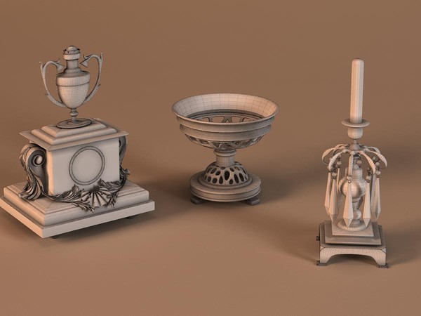 fireplace clock 3d max - na_kamin.zip by kupfer