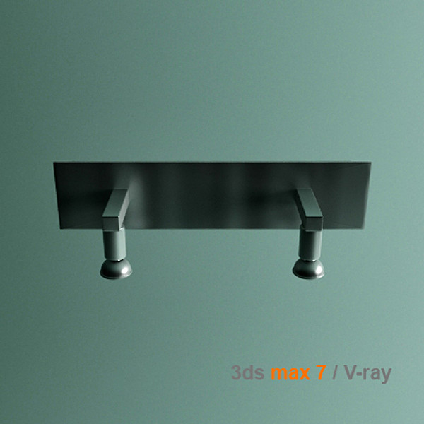 3dsmax modern bathroom lamp - bathroom lamp by lajhar
