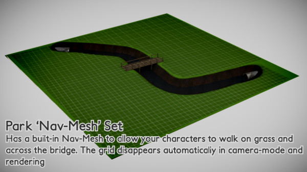 free 3ds model nav-mesh v2 moviestorm platforms - Nav-Mesh Platforms v2 - Moviestorm Addon by Leefilm