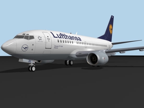 dwg b 737-500 lufthansa - B 737-500 Lufthansa by PedroFaut