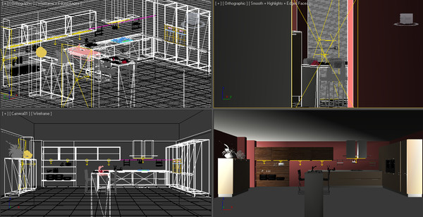3ds max kitchen - Kitchen by studiorender