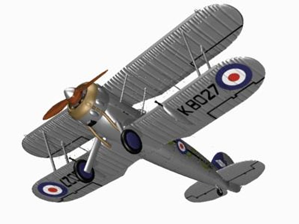 gloster gladiator fighter mk1 3d model - Gloster Gladiator MK1... by pbratt