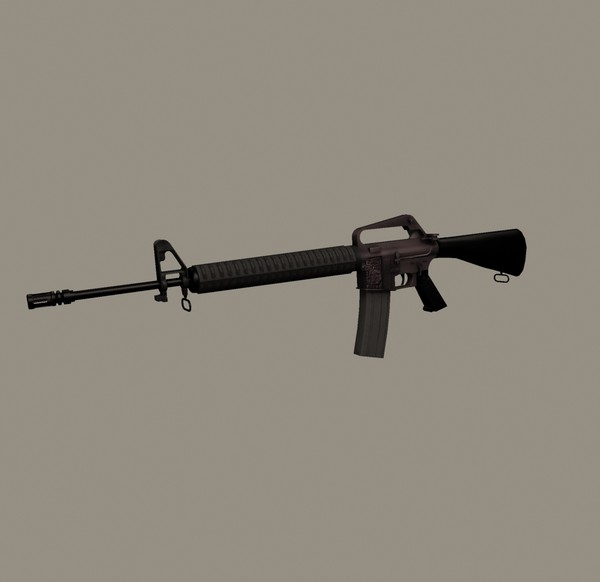 3d m16 gun - M16.max by yama25m