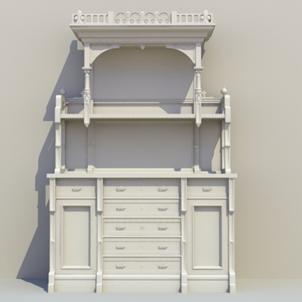 3ds max sideboard - sideboard_OBJ.zip by savitch
