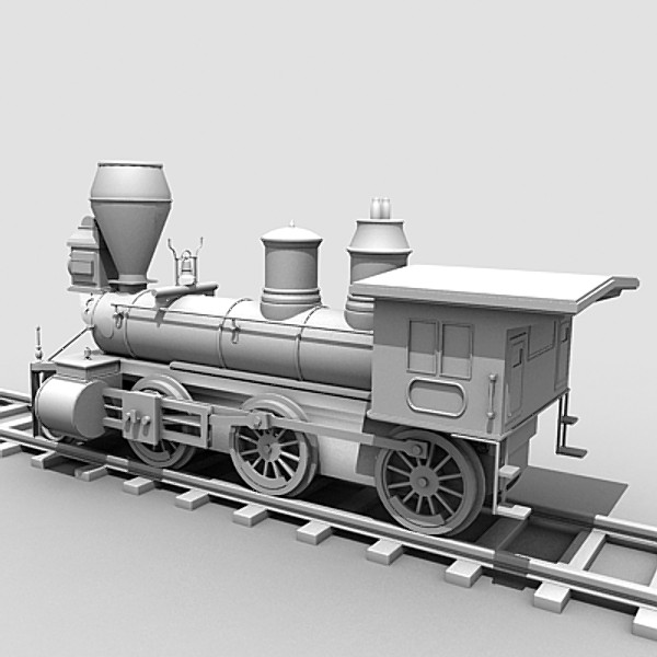 classic pioneer mogul steam locomotive 3d max - Pioneer Mogul Locomotive by Sandu_Bublic