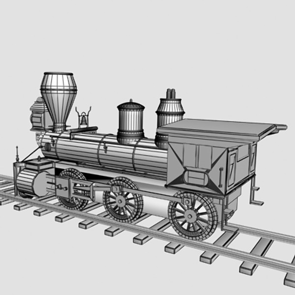 classic pioneer mogul steam locomotive 3d max - Pioneer Mogul Locomotive by Sandu_Bublic