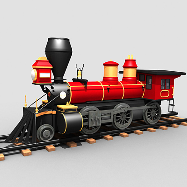classic pioneer mogul steam locomotive 3d max - Pioneer Mogul Locomotive by Sandu_Bublic