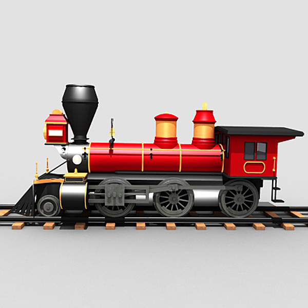 classic pioneer mogul steam locomotive 3d max - Pioneer Mogul Locomotive by Sandu_Bublic