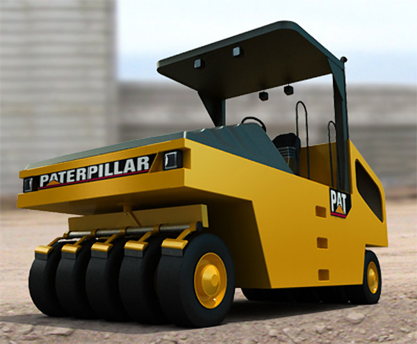 3d pneumatic compactor industrial vehicles - Pneumatic compactor 01 by 3DRivers by 3DRivers