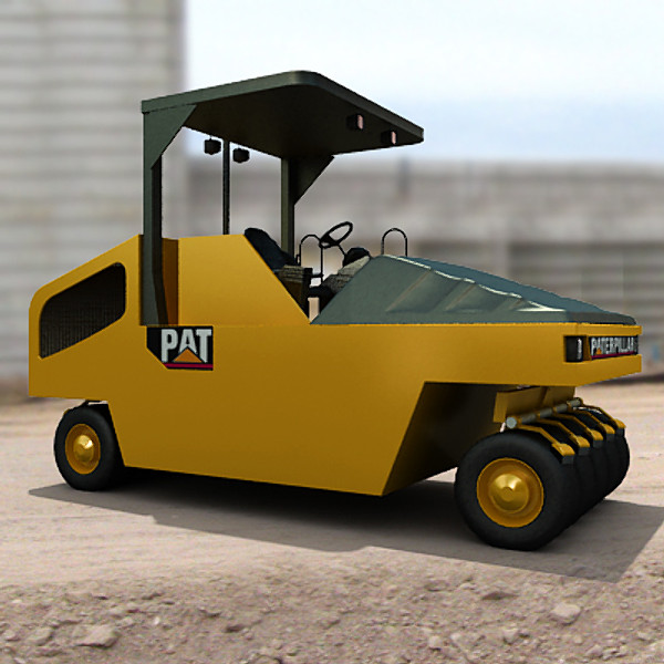 3d pneumatic compactor industrial vehicles - Pneumatic compactor 01 by 3DRivers by 3DRivers