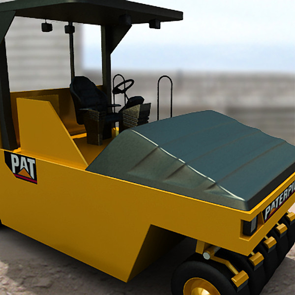 3d pneumatic compactor industrial vehicles - Pneumatic compactor 01 by 3DRivers by 3DRivers