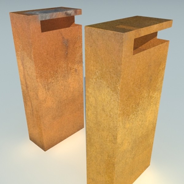 3d rusted dustbin - Rusted Dustbin... by ZERGEANT