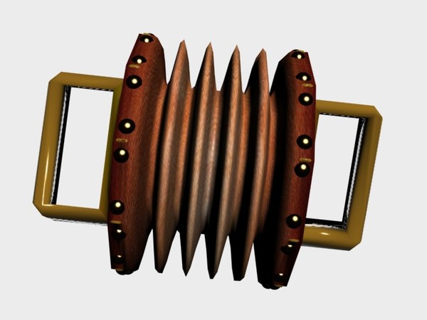 accordian concertina musical 3d 3ds - accordian.max by Animation Anchor Line