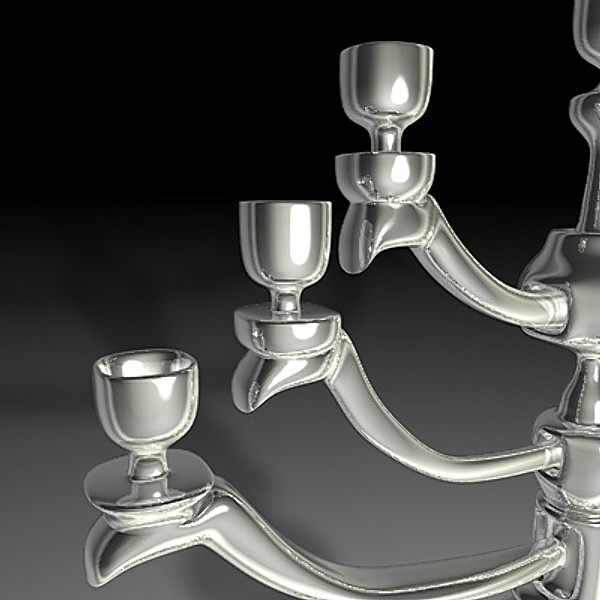 jewish menora c4d - Menorah by Whong