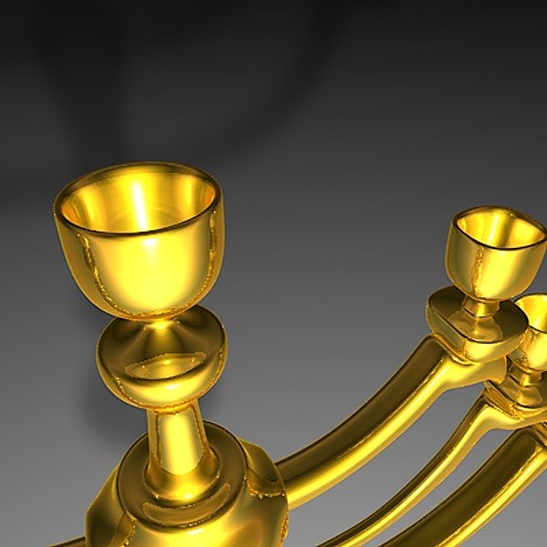 jewish menora c4d - Menorah by Whong