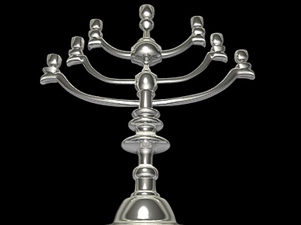 jewish menora c4d - Menorah by Whong