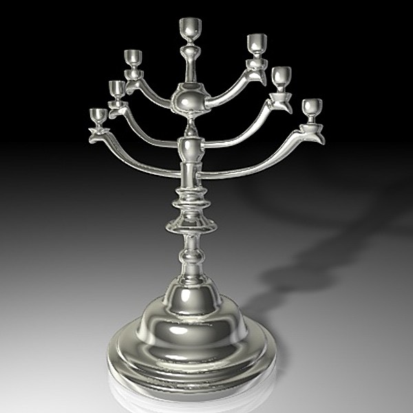 jewish menora c4d - Menorah by Whong