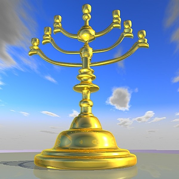 jewish menora c4d - Menorah by Whong