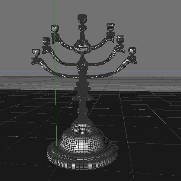 jewish menora c4d - Menorah by Whong