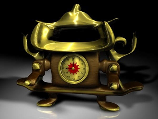 3ds antique clock - Antique Clock by Whong