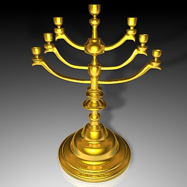 jewish menora c4d - Menorah by Whong