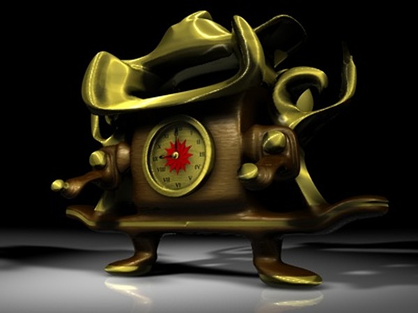 3ds antique clock - Antique Clock by Whong