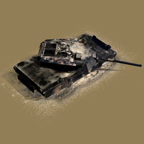 3d model burned m1 abrams tank - Burned out M1 Abrams low poly by Blackraven Studios