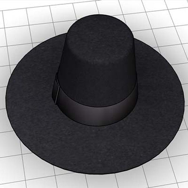 3ds puritan hat - Puritan Hat by mostlysquare