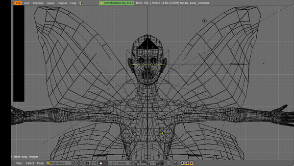 free female bump spec 3d model - female... by japrogramer