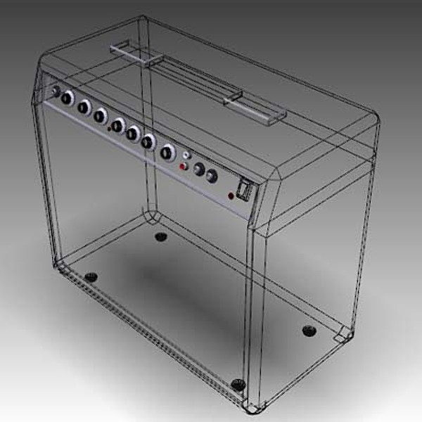 3d guitar amplifier model - Guitar Amplifier by mostlysquare