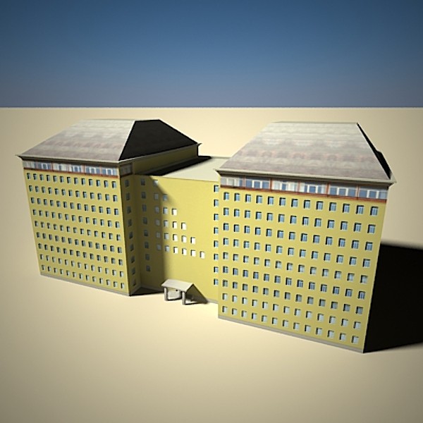 3ds twin office building - Twin office building – low polygon by sabah_au
