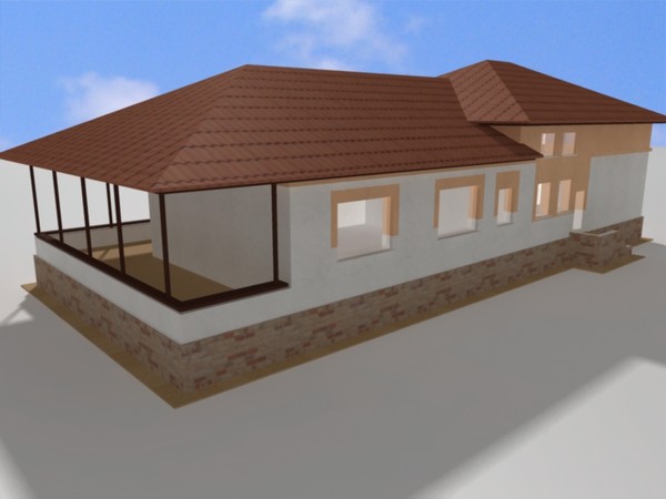3d model home building - Restaurant by studiorender