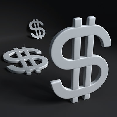 dollar sign resolution 3d model - Dollar sign (high resolution) by radoxist