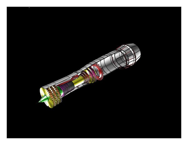 dwg military aircraft engine assembly - Military Aircraft Engine Assembly Model by RodgerSaintJohn