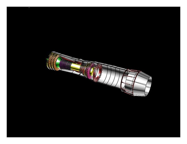dwg military aircraft engine assembly - Military Aircraft Engine Assembly Model by RodgerSaintJohn
