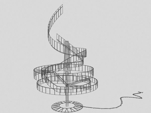 3d model helix lighter - Spiral_light_FRstage1.zip by Miguel Q