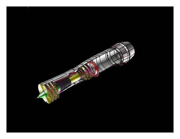 dwg military aircraft engine assembly - Military Aircraft Engine Assembly Model by RodgerSaintJohn
