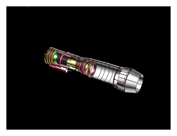 dwg military aircraft engine assembly - Military Aircraft Engine Assembly Model by RodgerSaintJohn