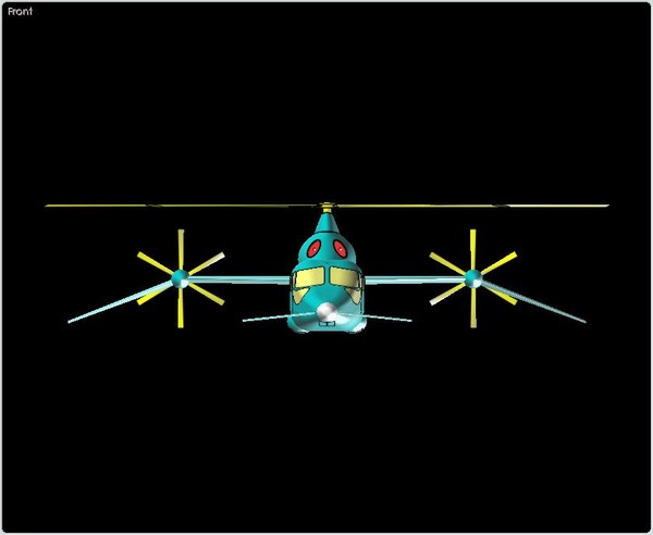hybrid assembly concept 3d 3dm - Hybrid Helicopter Aircraft Assembly Model Concept by RodgerSaintJohn