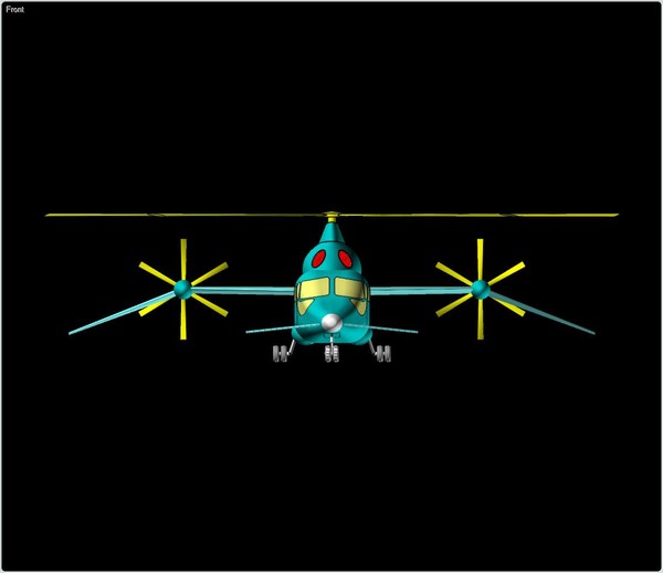 hybrid assembly concept 3d 3dm - Hybrid Helicopter Aircraft Assembly Model Concept by RodgerSaintJohn
