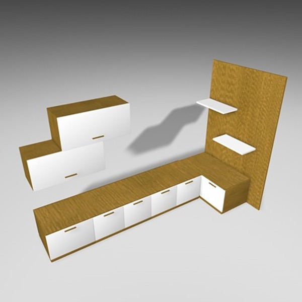 italian furniture dressers armchairs 3d model - Furniture Collection VOL I by desigm