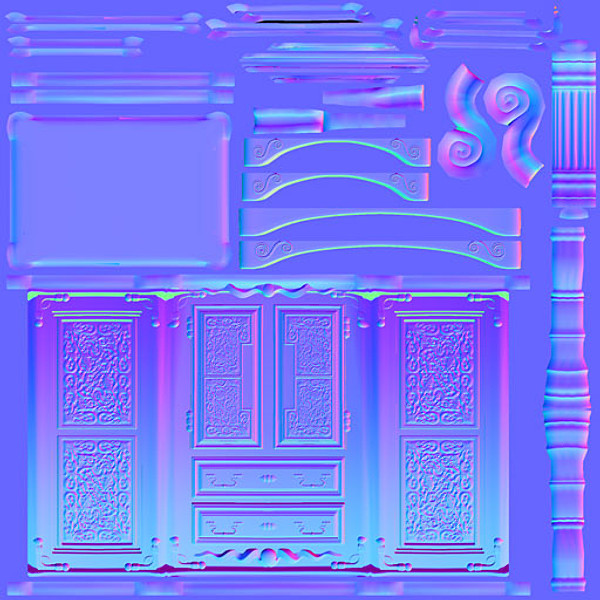 3d armoire low-poly model - armoire by frogprince