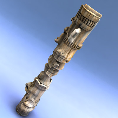 indian totem 3d model - Totem by C4DmodelSHOP