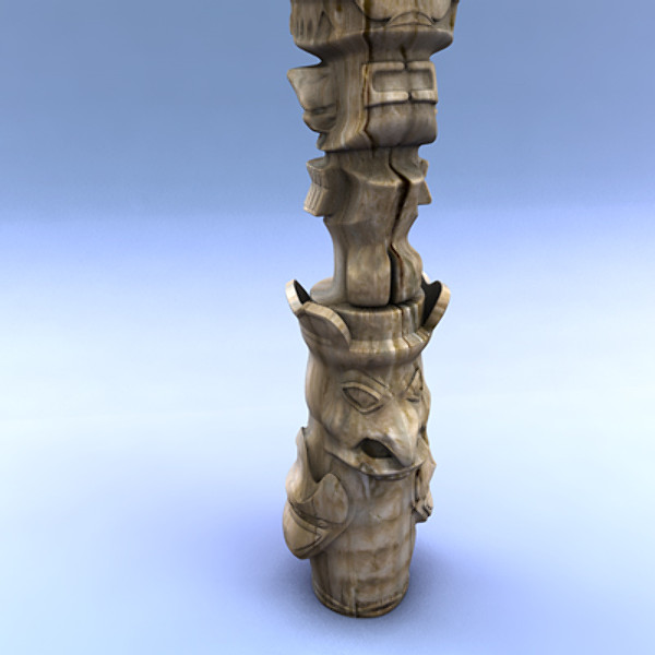 indian totem 3d model - Totem by C4DmodelSHOP