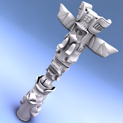 indian totem 3d model - Totem by C4DmodelSHOP