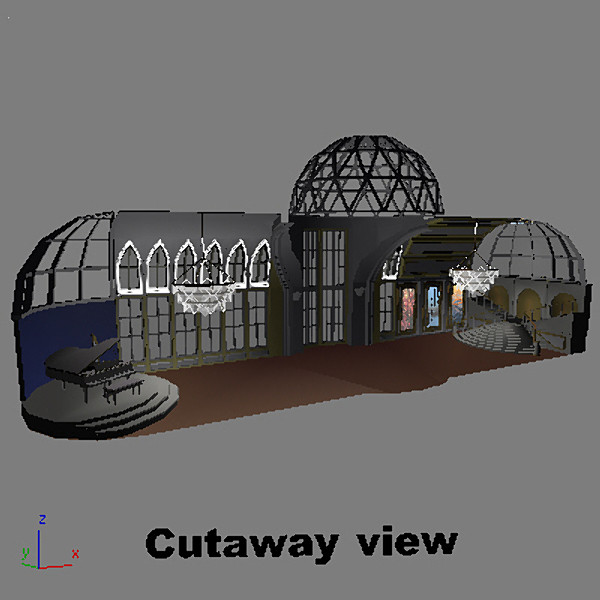 ballroom arches paintings max - Ballroom.zip by Mickey Models