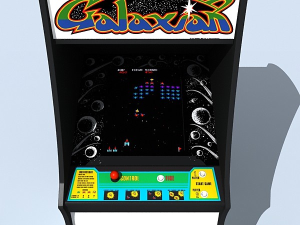 3ds max galaxian arcade - galaxian arcade by monkeyodoom