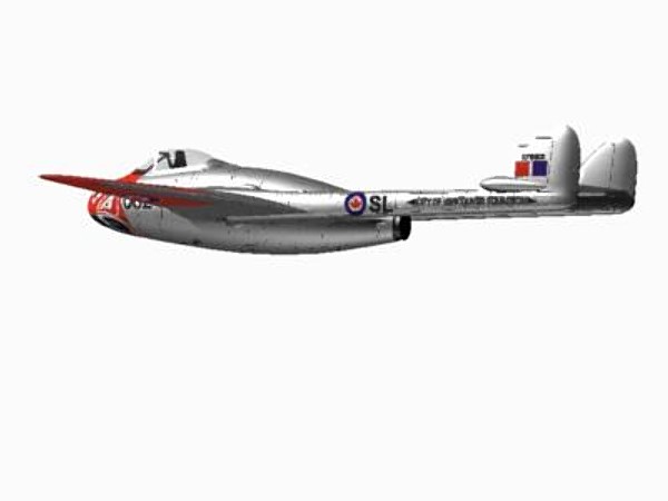 havilland vampire jet fighter 3d 3ds - De Havilland Vampire F3 by pbratt